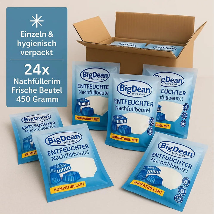 24x Luftentfeuchter Granulat 450g Sparvorteils 24er Set Luftentfeuchter Nachfüllpack Entfeuchter Nac