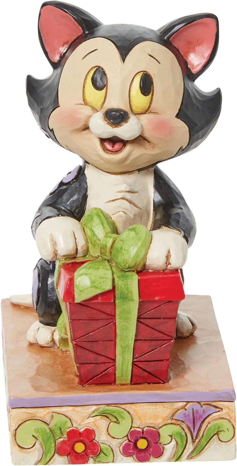 Jim Shore Enesco 6013065 Disney Traditions Figaro, Weihnachtspersönlichkeit, Pose, 9,5 cm