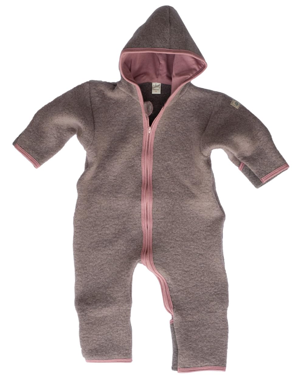 Lilano, Wollfilz Winter Anzug mit gefütterter Kapuze, 80% Wolle (kbT), 20% Baumwolle (KBA) 62 Mauve,