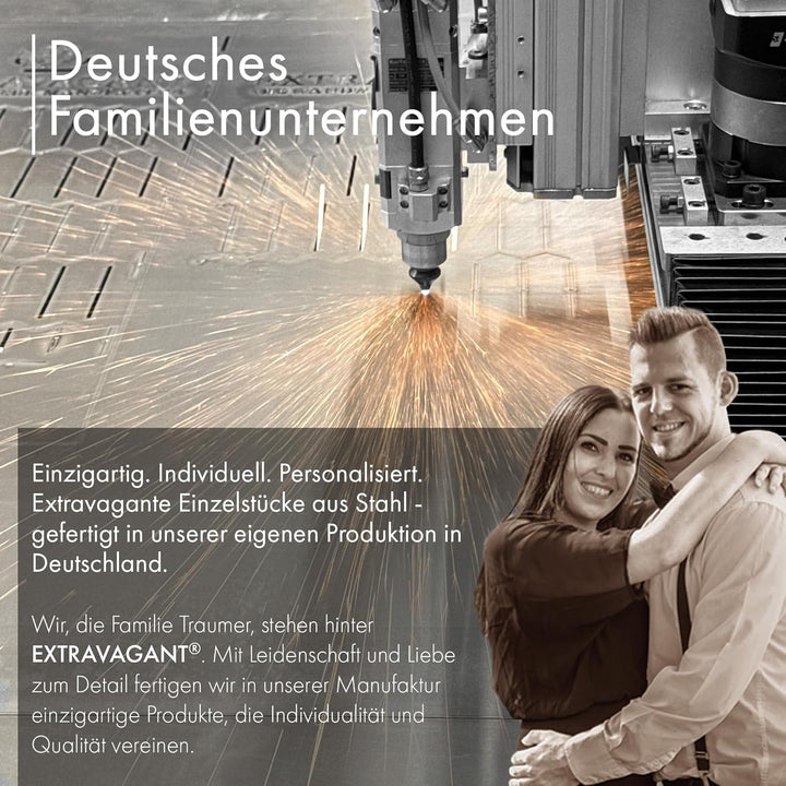 EXTRAVAGANT® 3er Set Herzen Stecker gross Gartendekoration Wohnungsdeko Metall Stahl Rost Edelrost w