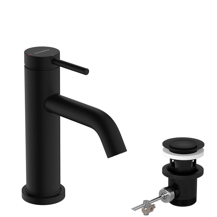 hansgrohe Tecturis S - Waschtischarmatur mit Zugstange, energiesparend (CoolStart), Wasserhahn Bad m