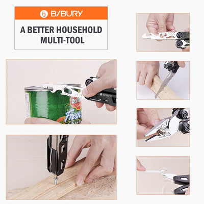 Geschenke für Männer, BIBURY 18 in 1 Taschenwerkzeug, Faltbares Multitools Edelstahl, Multifunktiona