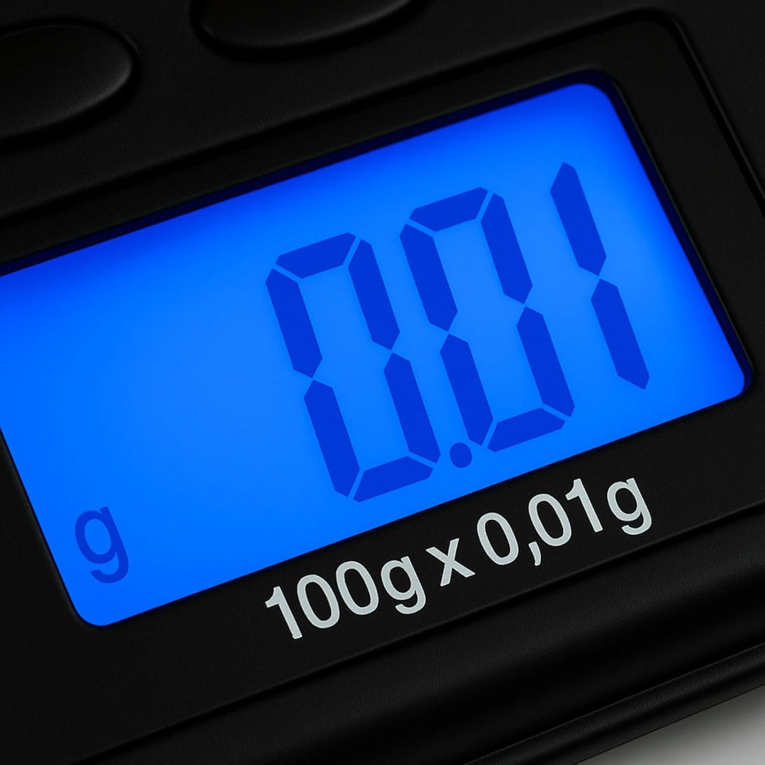 Weedness Feinwaage Waage milligramm 0,1g/500g Micron - Taschenwaage Digital Briefwaage Tischwaage Go