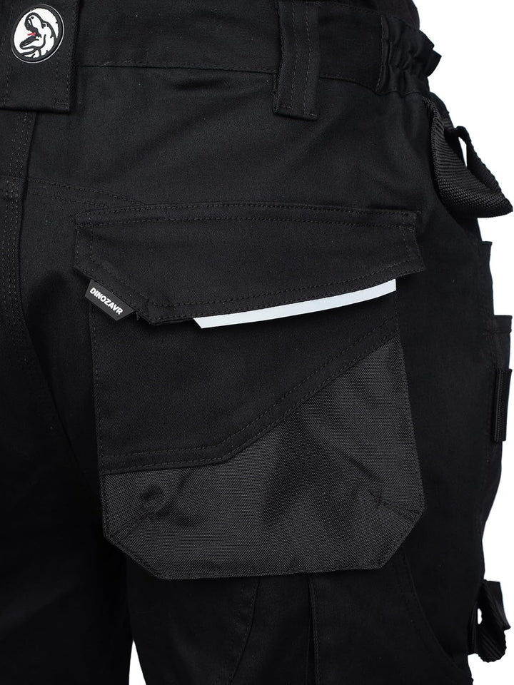DINOZAVR Flex Lange Herren-Arbeitshose - Stretch Männer Bundhose - Elastische Cargohose mit Spandex