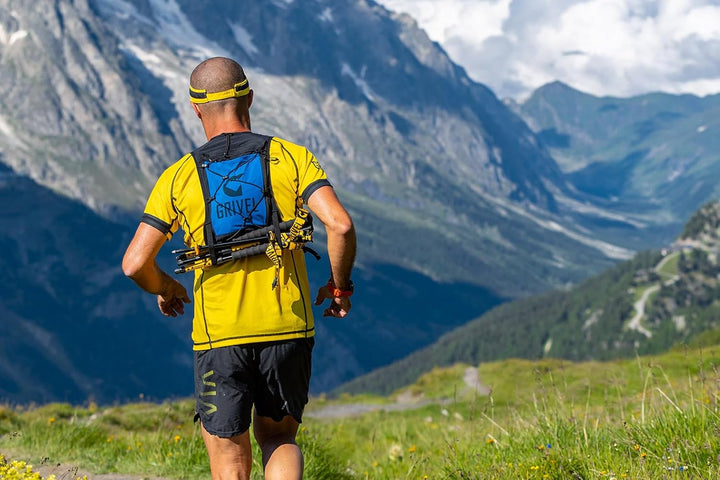 Grivel Mountain Runner Evo 10 Weste Rucksack für Trail Runnig, 10 Liter, Yelloe oder Blue Gelb S-M,