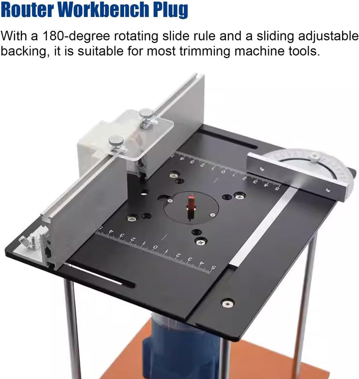 Set mit 3 Frästisch Einlegeplatten, Aluminiumlegierung, Frästisch Einlegeplatte für Oberfräsen, Rout
