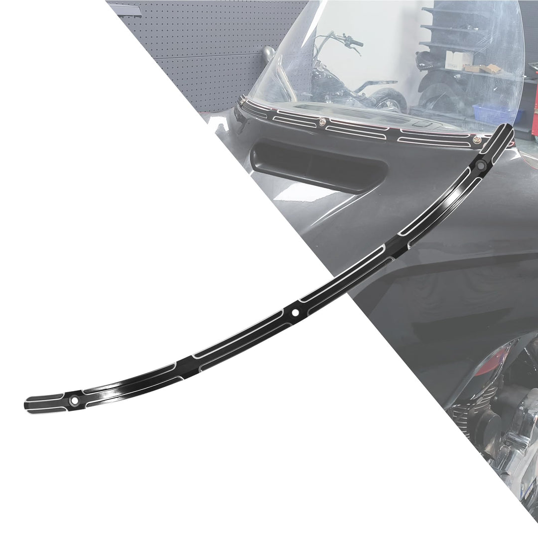 HDBUBALUS Motorrad CNC Slot Track Styling Windschutzscheibe Verkleidung für Harley 2014–2016 Touring