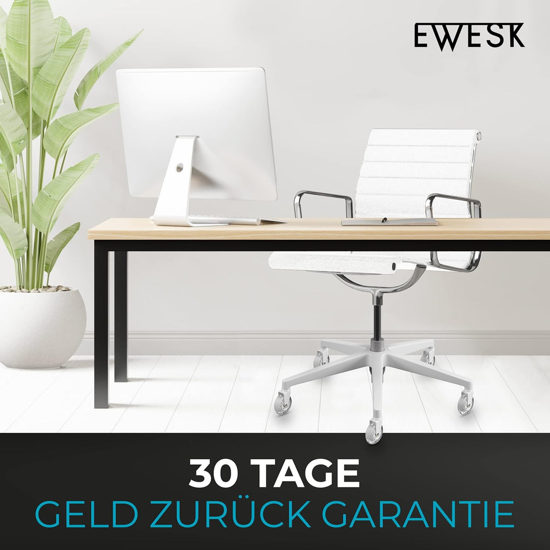 Bürostuhlrollen 5er Set in Weiss – Geräuscharme Hartboden-Rollen 10x22mm – Nie wieder Bodenschutzmat