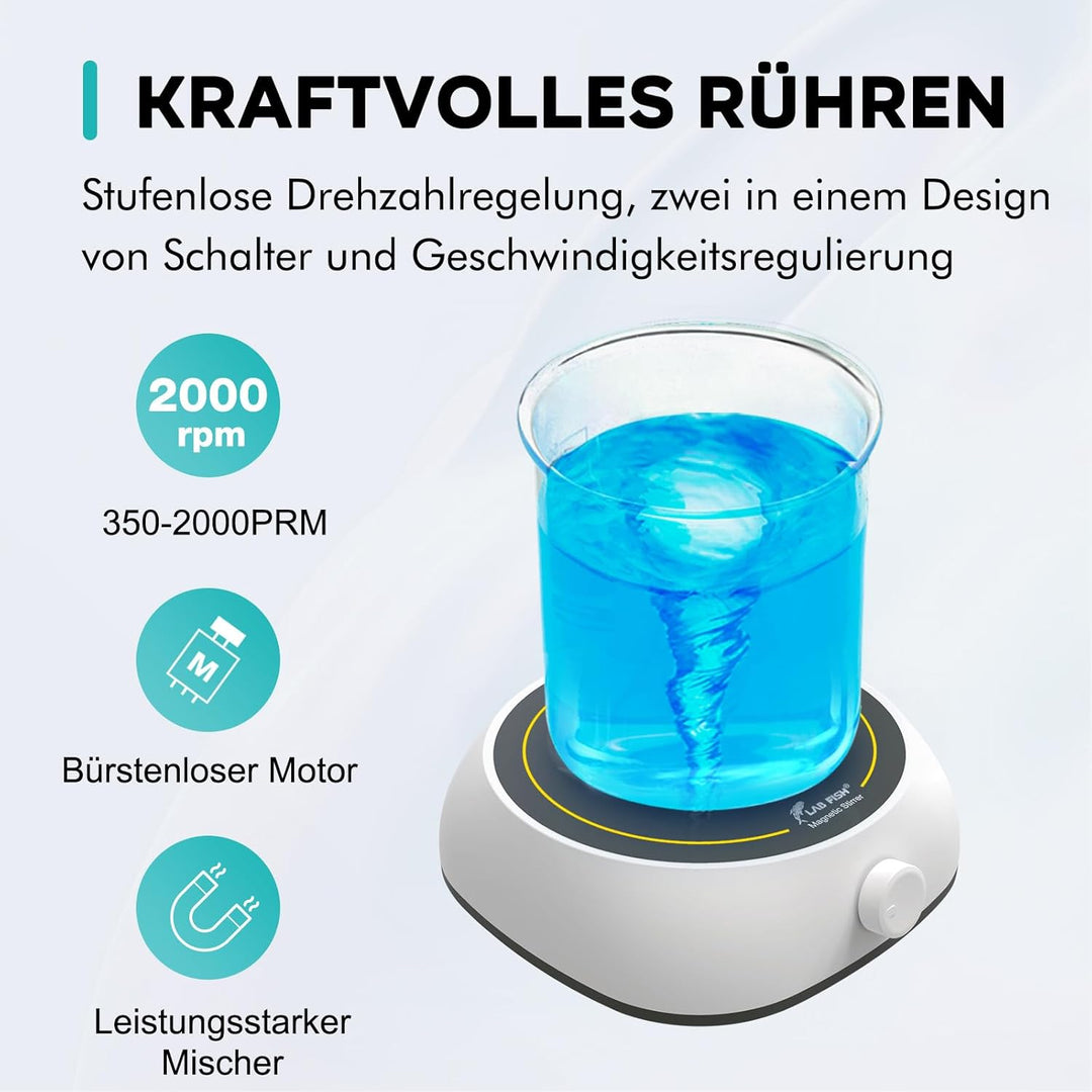 LABFISH Magnetrührer Labor 200-2000PRM labormagnetrührer Max Stirring 3000ml Kapazität magnetmischer