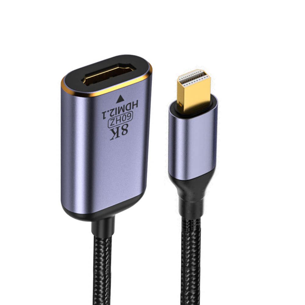 NFHK Mini DisplayPort 1.4 Quelle auf HDMI 2.0 Display 8K 60Hz UHD 4K Mini-DP auf HDMI Stecker Monito