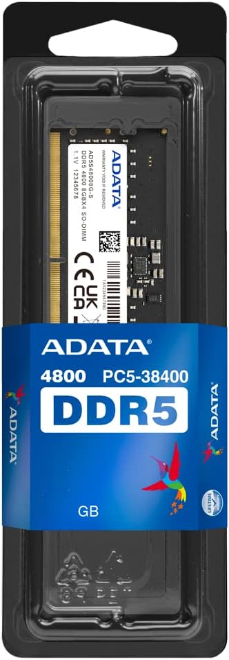 ADATA RAM AD5S48008G-S SO DIMM 8GB 4800Mhz DDR5 One size