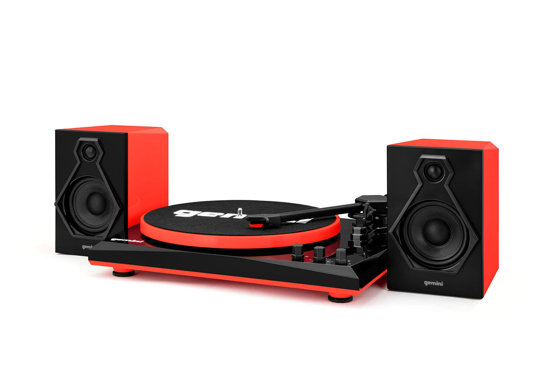 Gemini TT-900 - RED | Plattenspieler mit Soundsystem - Bluetooth - Komplettsystem