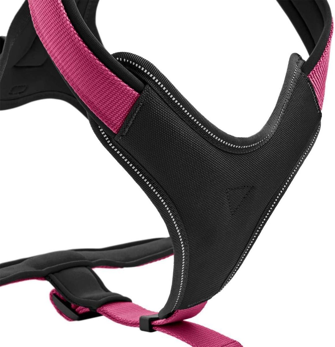 HUNTER NEOPREN Hundegeschirr, Nylon, gepolstert mit Neopren, M/2 58 - 72 cm, himbeer/schwarz 58 - 72