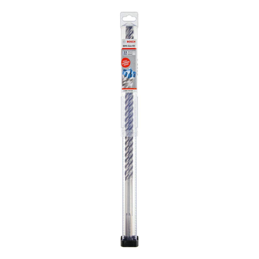 Bosch Accessories Hammerbohrer SDS max-8X (Masse 22x400x520 mm, Bohrer für Beton und Normalbeton) 26