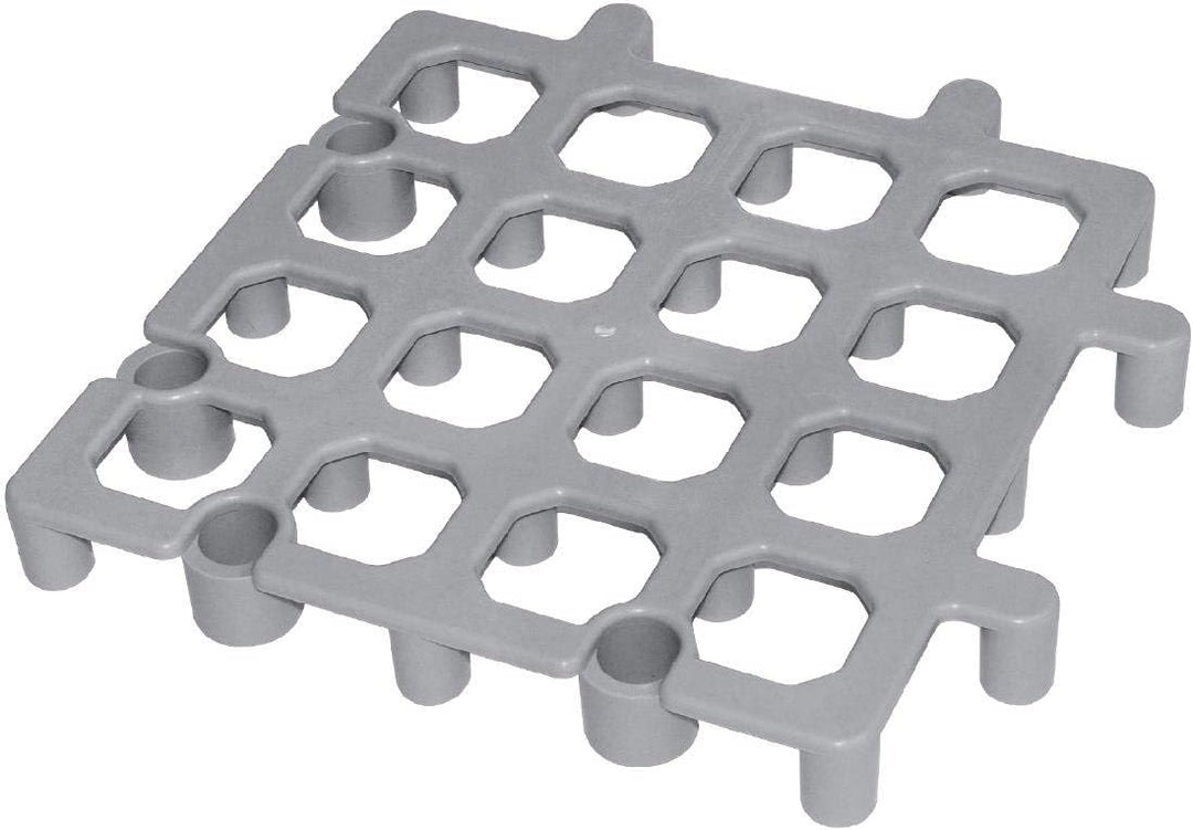 Vogue Kunststoff-Dunnage-Bodenregal (2er-Pack), grau, hygienisches Lagerregal für Lebensmittel aus P