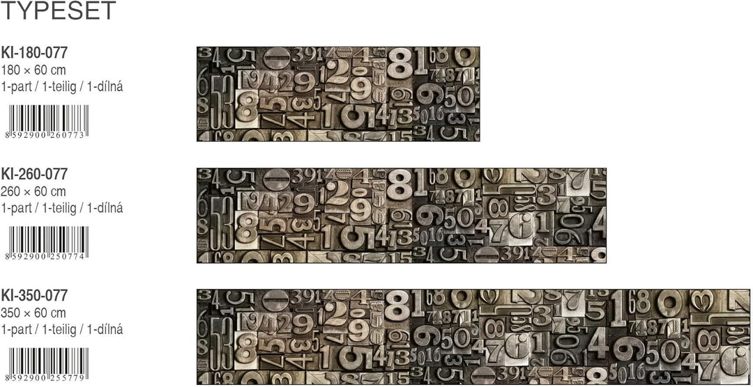 Küchenrückwand Folie selbstklebend Schriftart | Klebefolie - Dekofolie - Spritzschutz für Küche | Ma