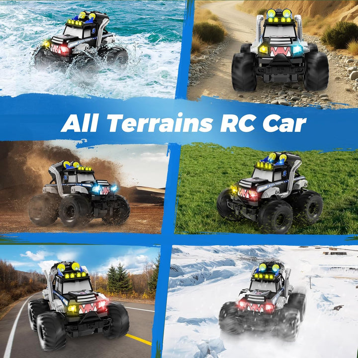 Dysaim Amphibienfahrzeug Ferngesteuertes Auto Offroad, Monstertruck Ferngesteuert, Kinder Spielzeug