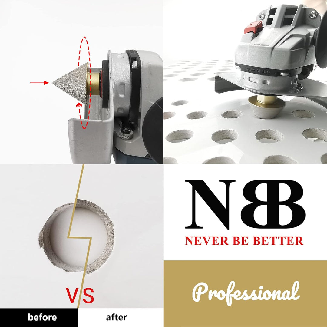 NBB vakuumgelöteter Diamant-Fasfräser mit M14 für Winkelschleifer, Diamant-Reibahle, zum professione