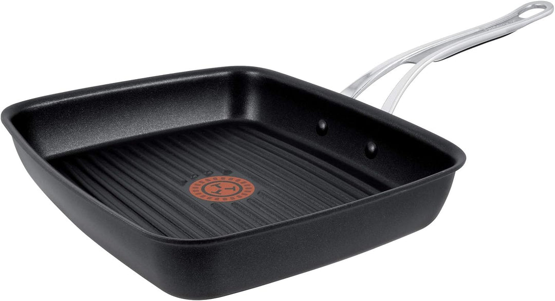 Tefal Premium Aluguss Grillpfanne by Jamie Oliver E21141 | 23x27cm +/- 0,5 cm | Titanium Pro Antihaf