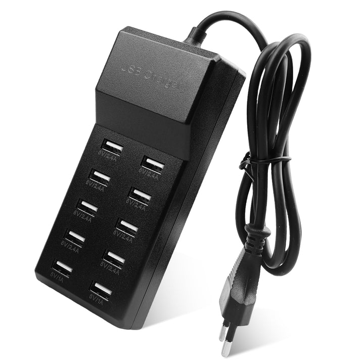 USB Ladegerät Mehrfach 10 Port, 50W USB Stecker Multi Hub Ladestation, Mehrfachstecker Adapter Kmpat