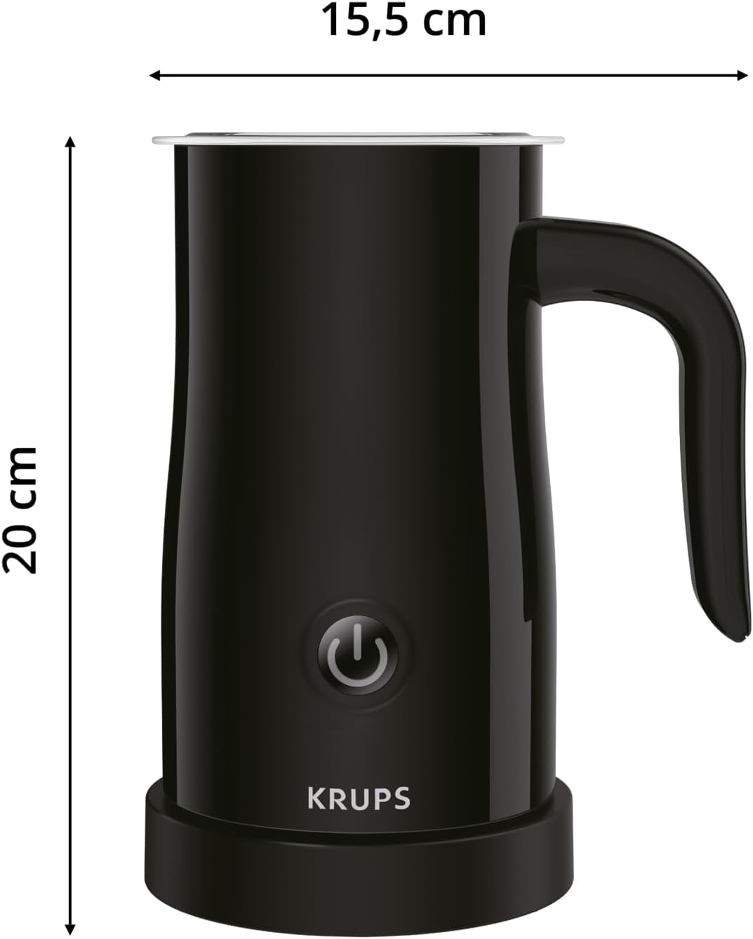 Krups Elektrischer Milchaufschäumer XL1008 | Bis zu 150 ml Aufschäumkapazität | Einfache Bedienung a