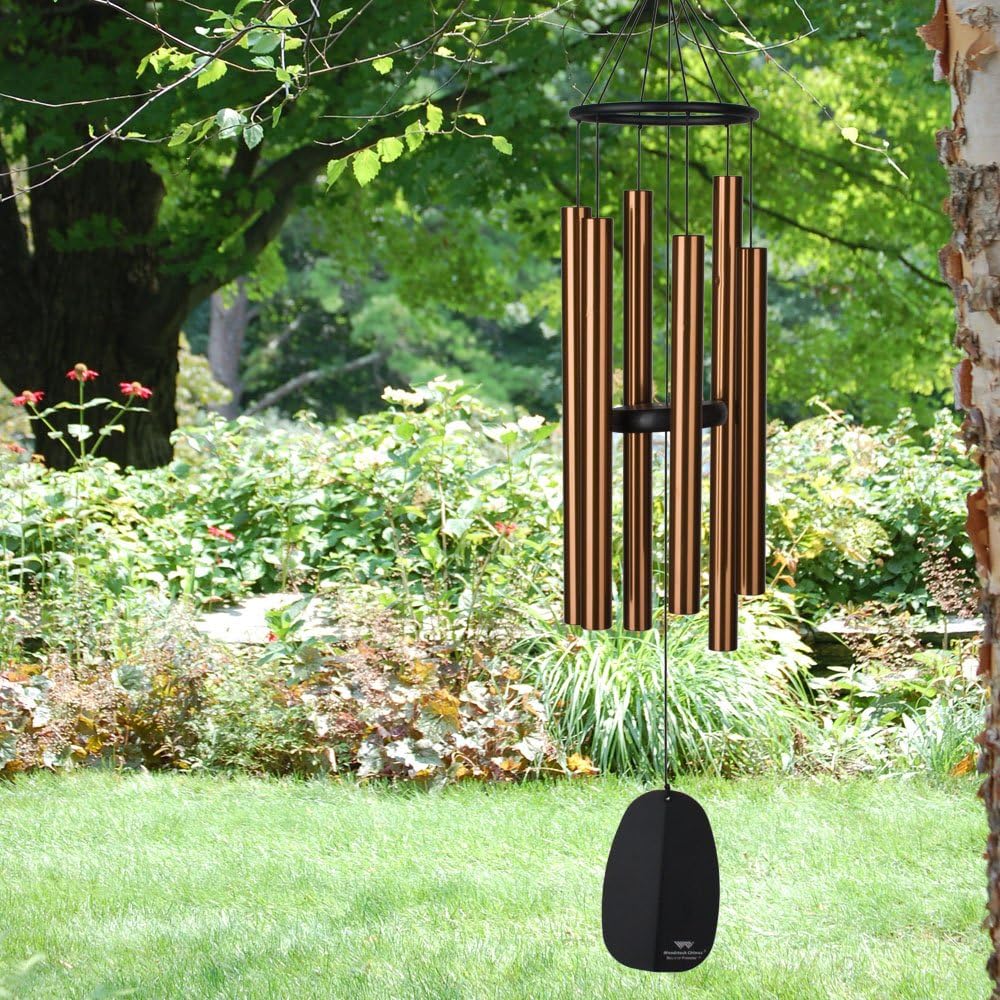 Woodstock Windspiel Bells of Paradise, Braun, 81,2 cm Bronze 81,2 cm, Bronze 81,2 cm