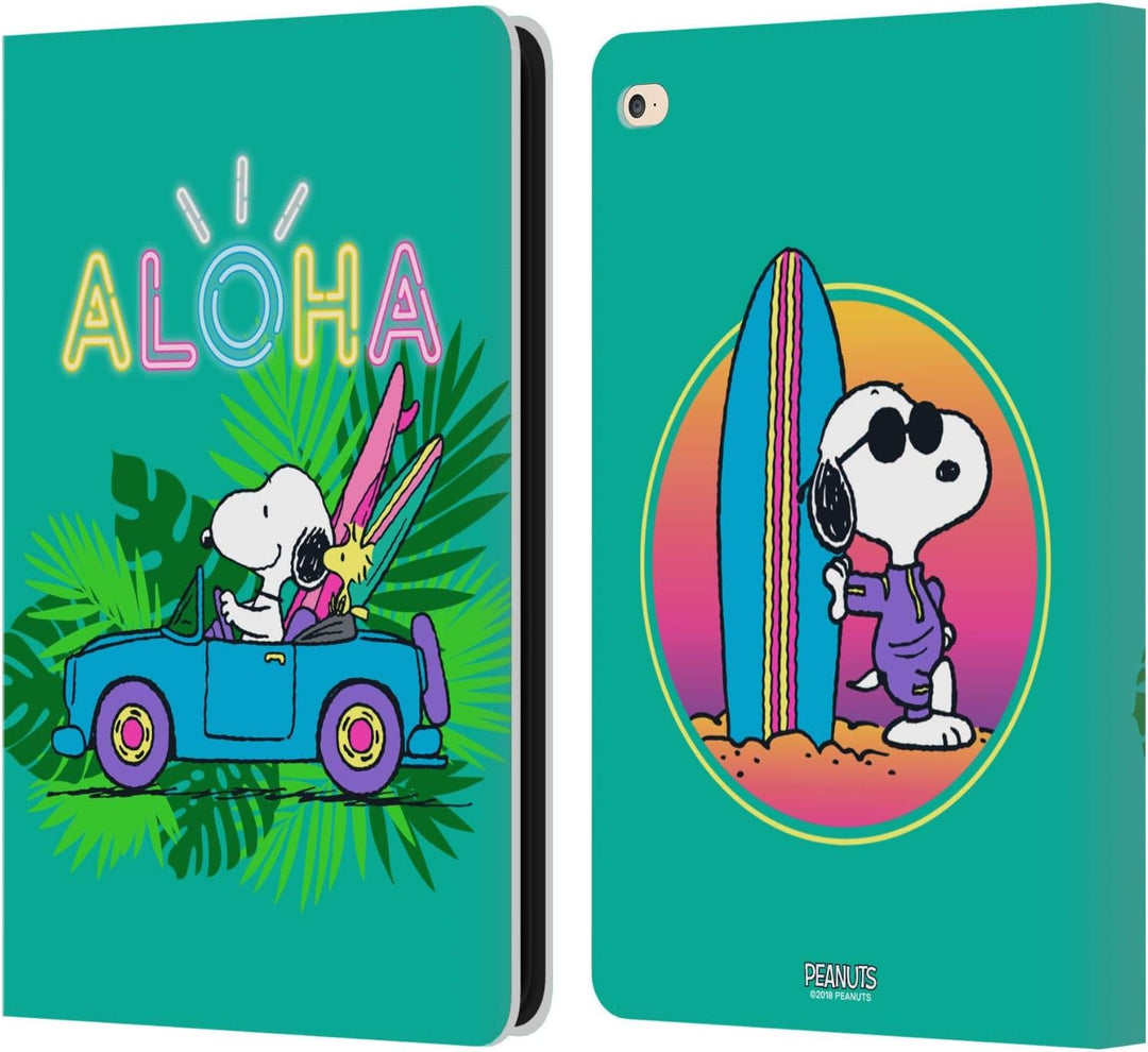 Head Case Designs Offizielle Peanuts Tropischer Surf Snoopy Aloha Disco Leder Brieftaschen Handyhüll