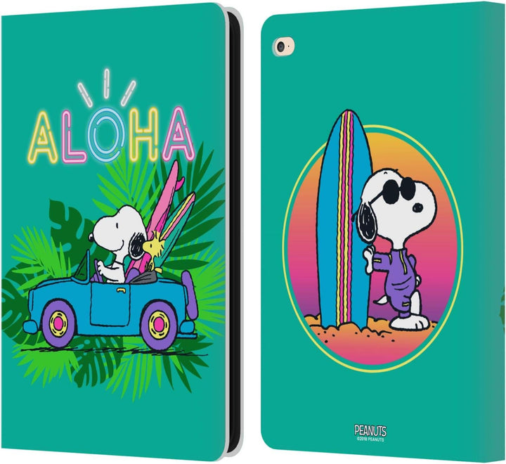 Head Case Designs Offizielle Peanuts Tropischer Surf Snoopy Aloha Disco Leder Brieftaschen Handyhüll