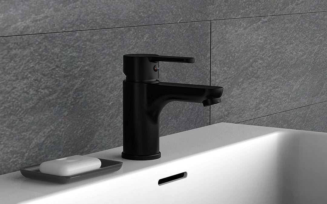 SCHÜTTE 44106 DENVER Waschtischarmatur, Mischbatterie mit Pop-Up Ventil, Einhebelmischer Badezimmer,