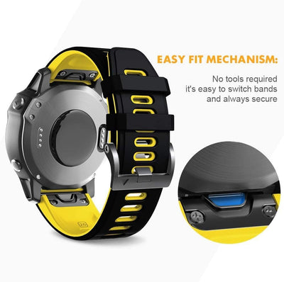 NotoCity Armband für Garmin Fenix 6X /Fenix 6X Pro/Fenix 5X /Fenix 5X Plus/Fenix 7X/Fenix 3 /Fenix 3