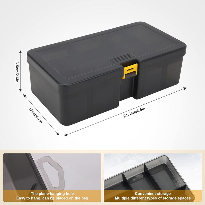 Pilipane Tackle Box Organizer Angelzubehör-Tablett,doppellagige Angelköder-Aufbewahrungsbox mit bewe