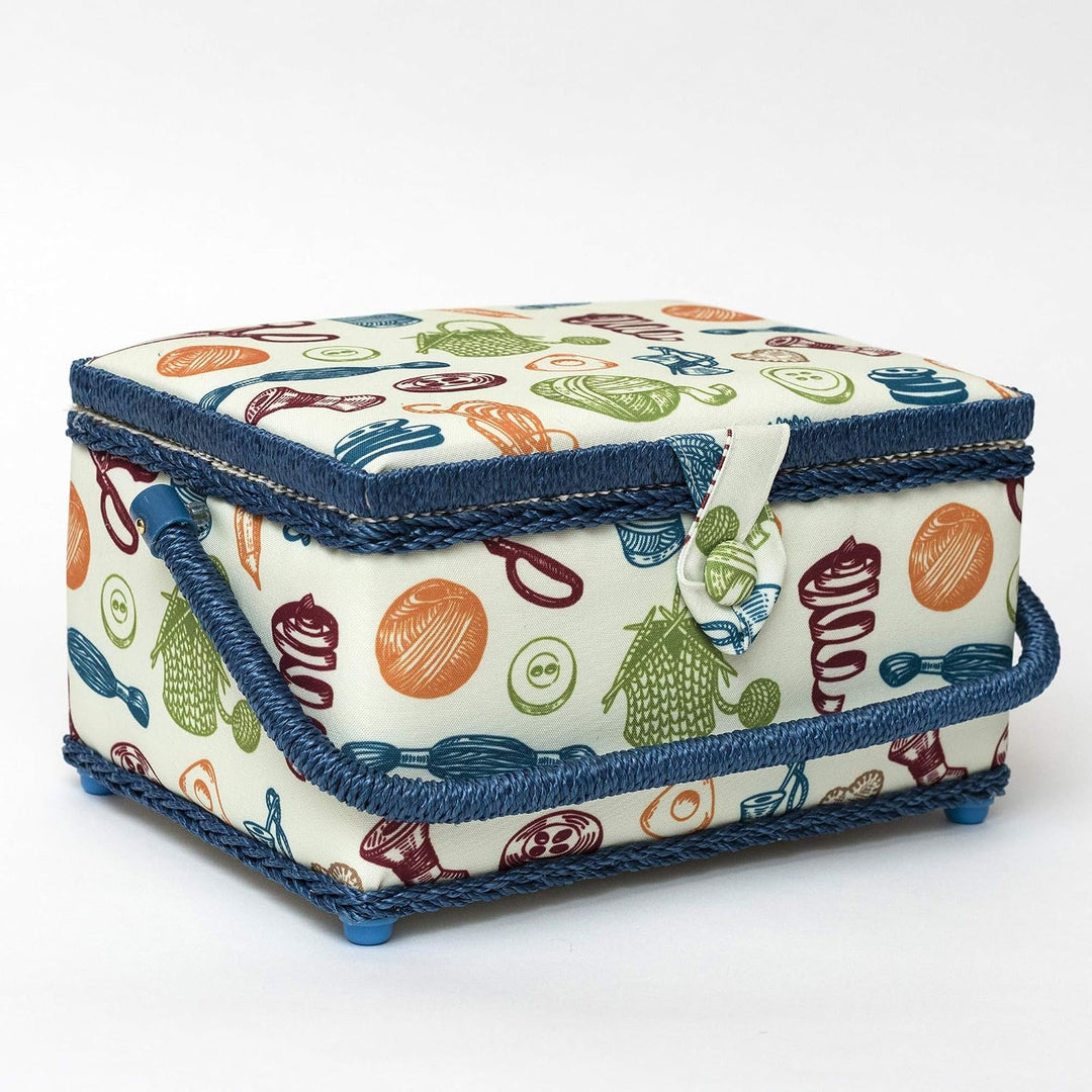 Korbond Nähkorb – Standard – Habby Dreams Design – 14,5 cm x 19 cm x 26 cm Mehrfarbig 19 x 32 x 15 c