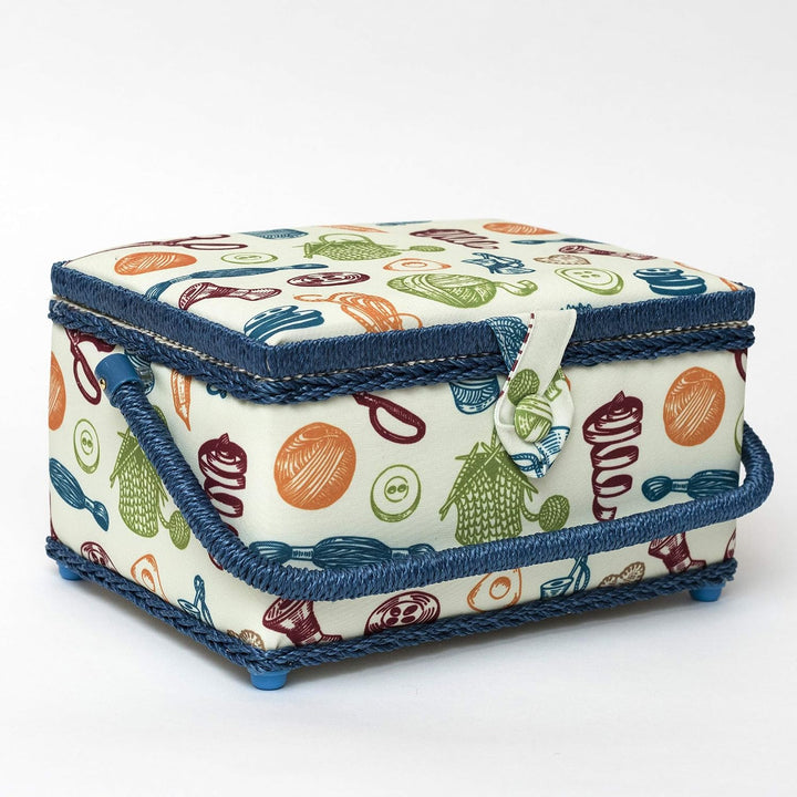 Korbond Nähkorb – Standard – Habby Dreams Design – 14,5 cm x 19 cm x 26 cm Mehrfarbig 19 x 32 x 15 c