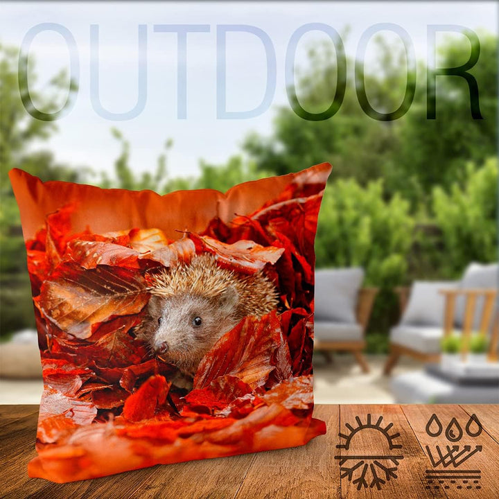 VOID Igel Herbst Blätter Kissenbezug Kissenhülle Sofakissen Kissen Deko Outdoor-Kissen Dekokissen, K
