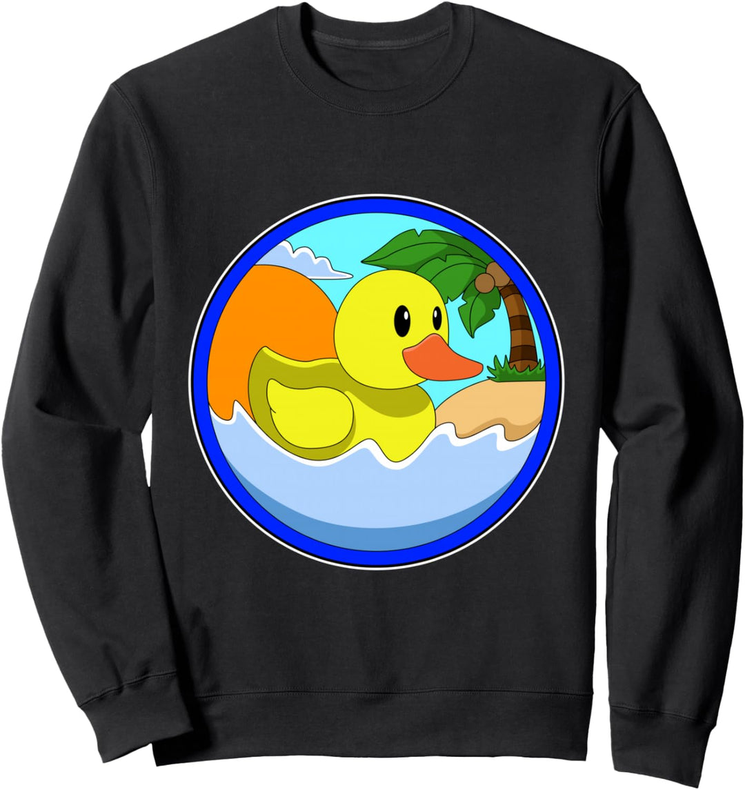 Ente Strand Palmen Ozean Sweatshirt