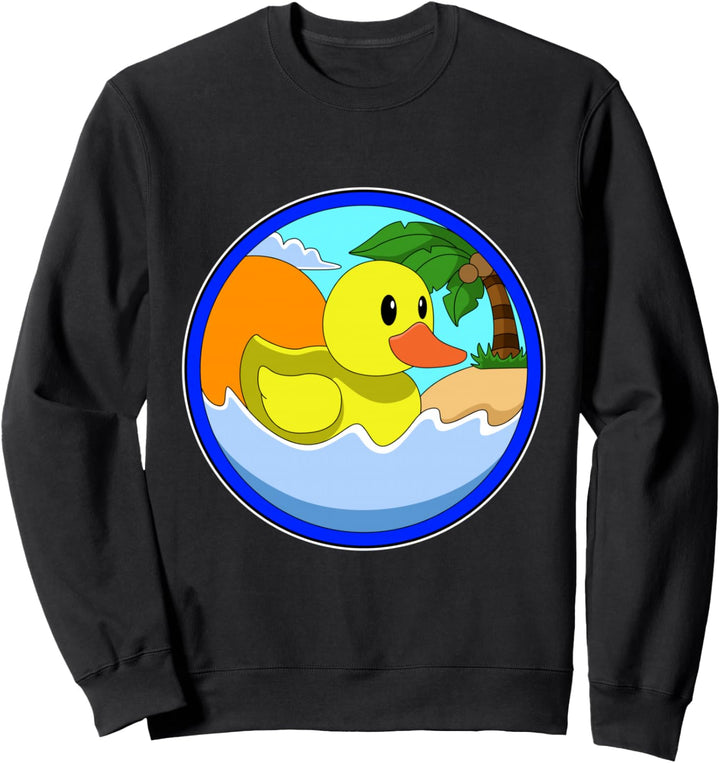 Ente Strand Palmen Ozean Sweatshirt