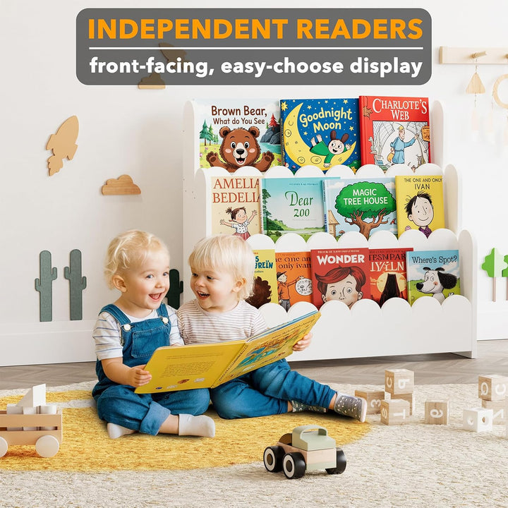 SpaceAid 3-stöckiges Bücherregal, Montessori-Bücherregal für Kleinkinder, Präsentationsmöbel für Kin