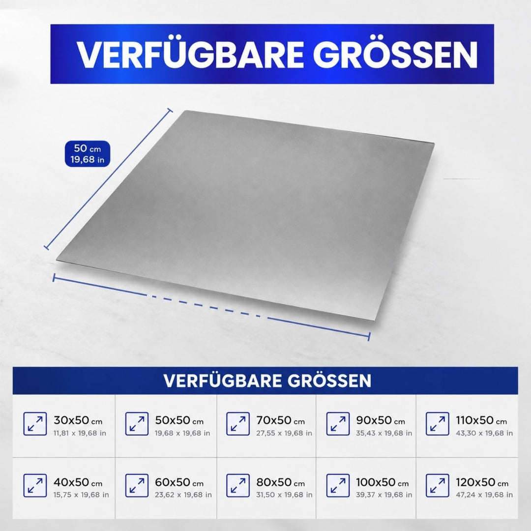 INOXLM Arbeitsplatte aus Edelstahl, verschiedene Grössen für Küche für Bar für Restaurant zum Kneten