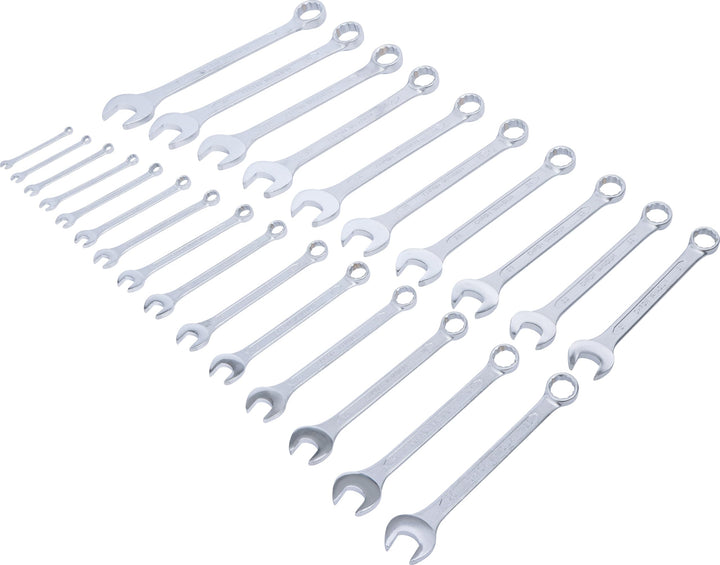 BGS 1190 | Maul-Ringschlüssel-Satz | 25-tlg. | SW 6 - 32 mm | Gabelringschlüssel 6 - 32 mm Silber, 6