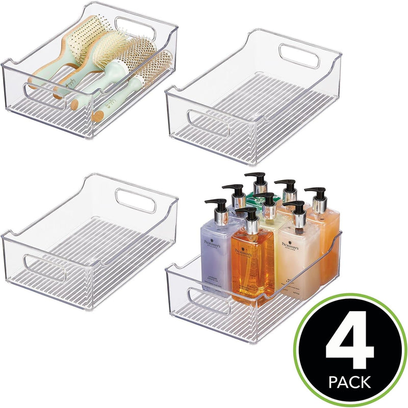 mDesign Aufbewahrungsbox für das Bad – quadratische Schrankbox aus Kunststoff für Badartikel – ideal