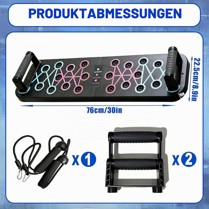 Premium Liegestützbrett Set 2025 – Innovatives 12-in-1 Push Up Board,Liegestütze Brett Faltbares mit