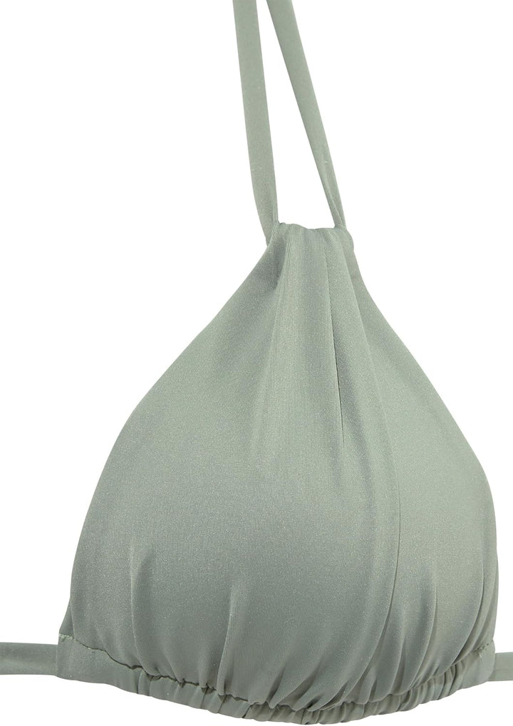 s.Oliver Damen Triangel-Bikini-Top | mit wattierten Cups, regulierbar Oliv 80C, Oliv 80C