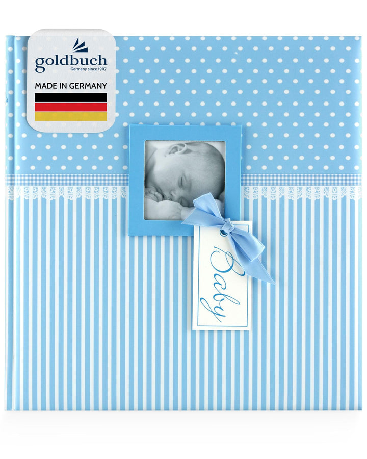 goldbuch 15802 Babyalbum mit Fensterausschnitt, Fotoalbum mit 58 weissen Blankoseiten und 4 illustri
