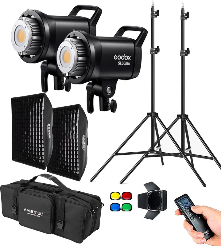 Godox SL60IIBi SL60II-Bi LED-Videoleuchte, 2800K-6500K, CRI96 + TLCI97+, eingebaute 11 FX-Effekte, u