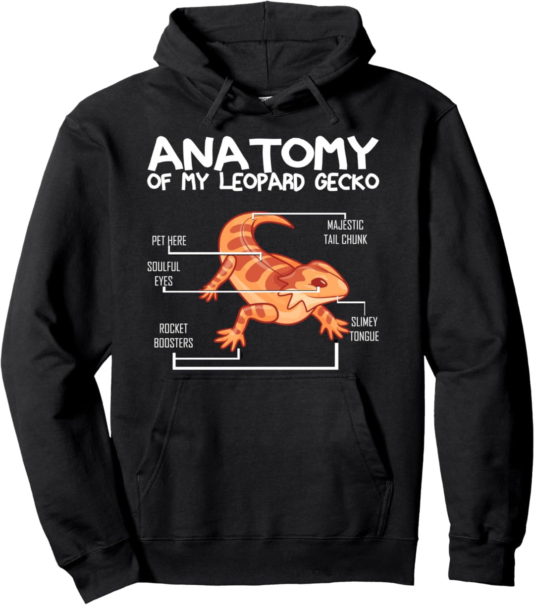Anatomie eines Leopardgecko Pullover Hoodie