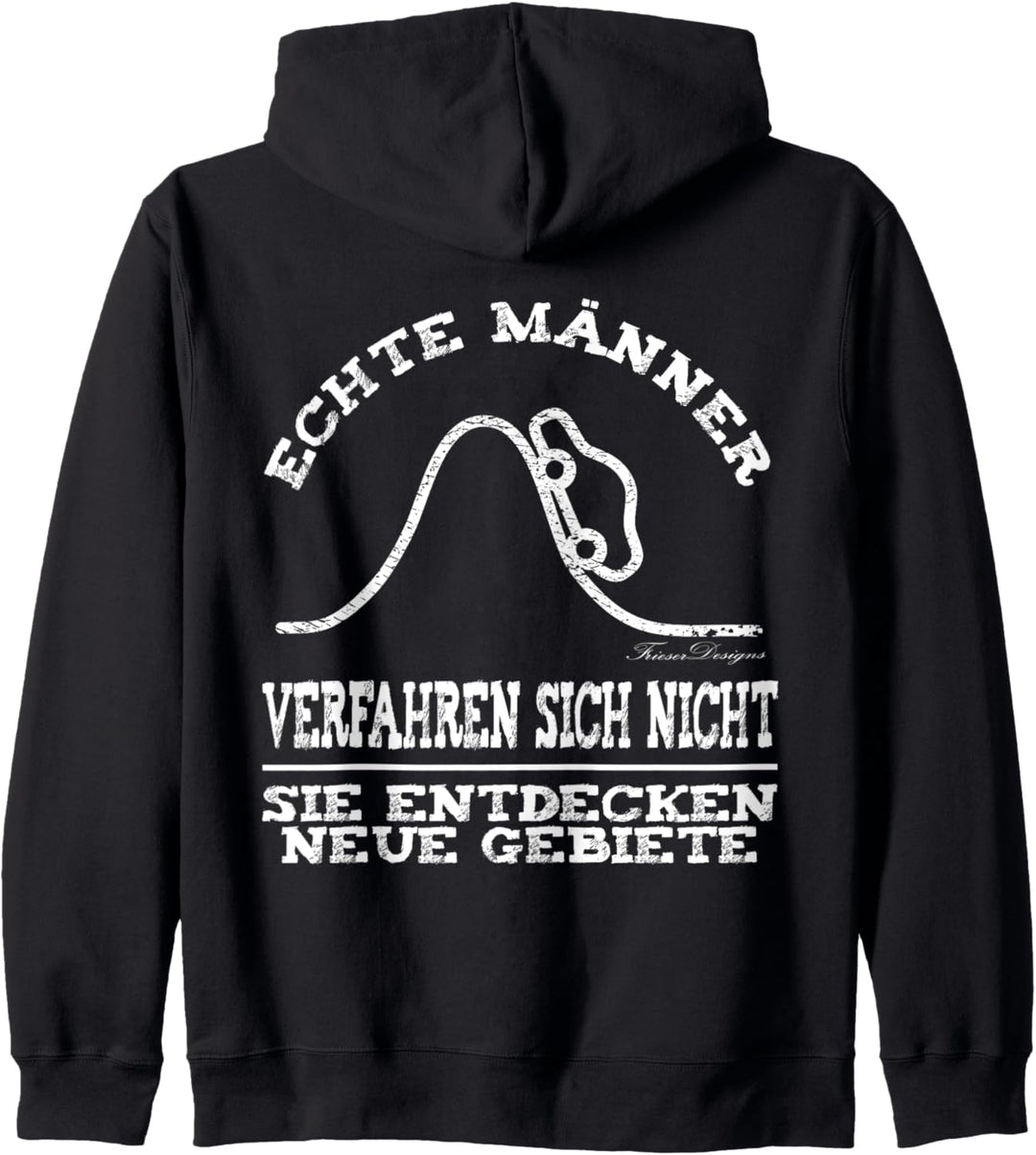 Echte Männer lustiges Auto Spruch Kapuzenjacke