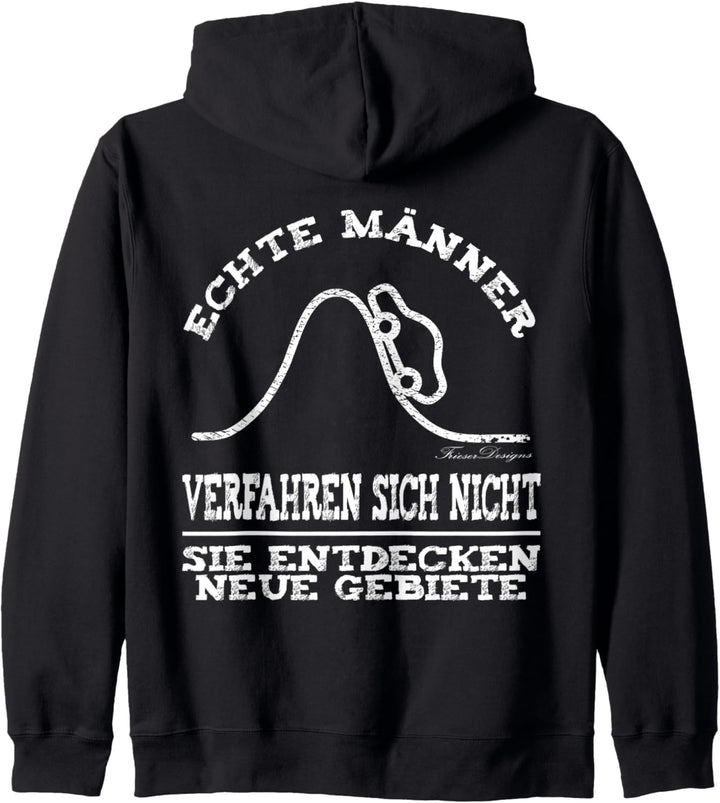 Echte Männer lustiges Auto Spruch Kapuzenjacke