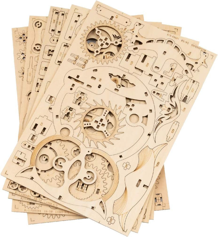 ROKR Owl Uhr Bausatz,3D Holzpuzzle für Erwachsene,Schreibtischdekoration Geschenk für Männer Frauen(
