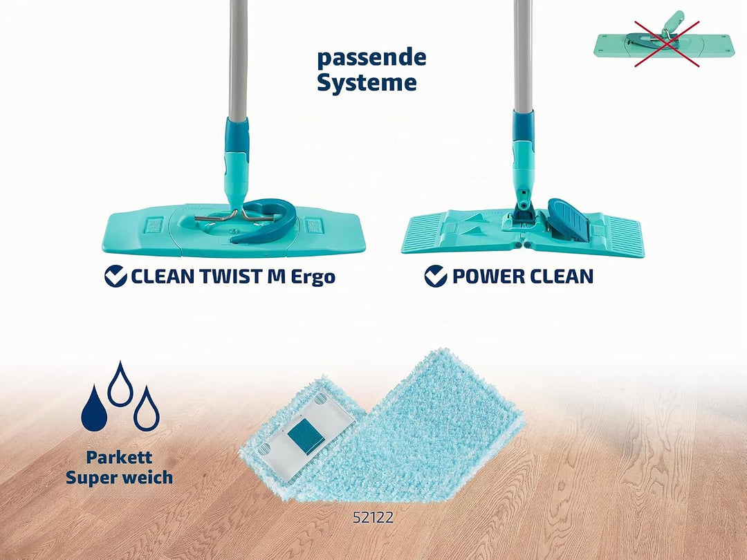 Leifheit Original Wischbezug CLEAN TWIST M Ergo/Power Clean super soft, Bodenwischer Ersatzbezug mit