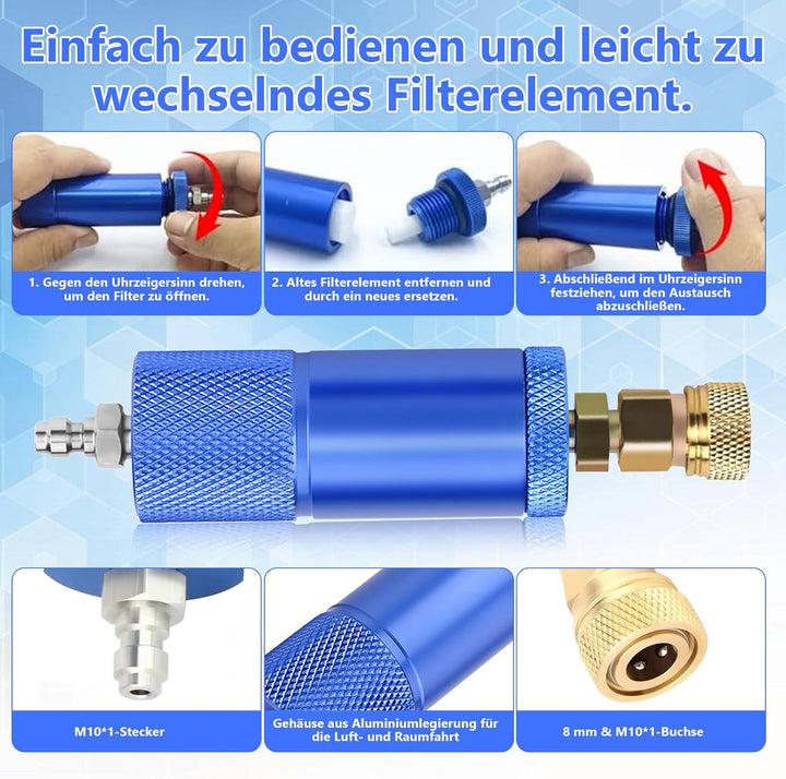 Luftkompressor Filter Feuchtigkeit Wasserfalle Öl Wasserabscheider Regler mit Innen- und Aussengewin